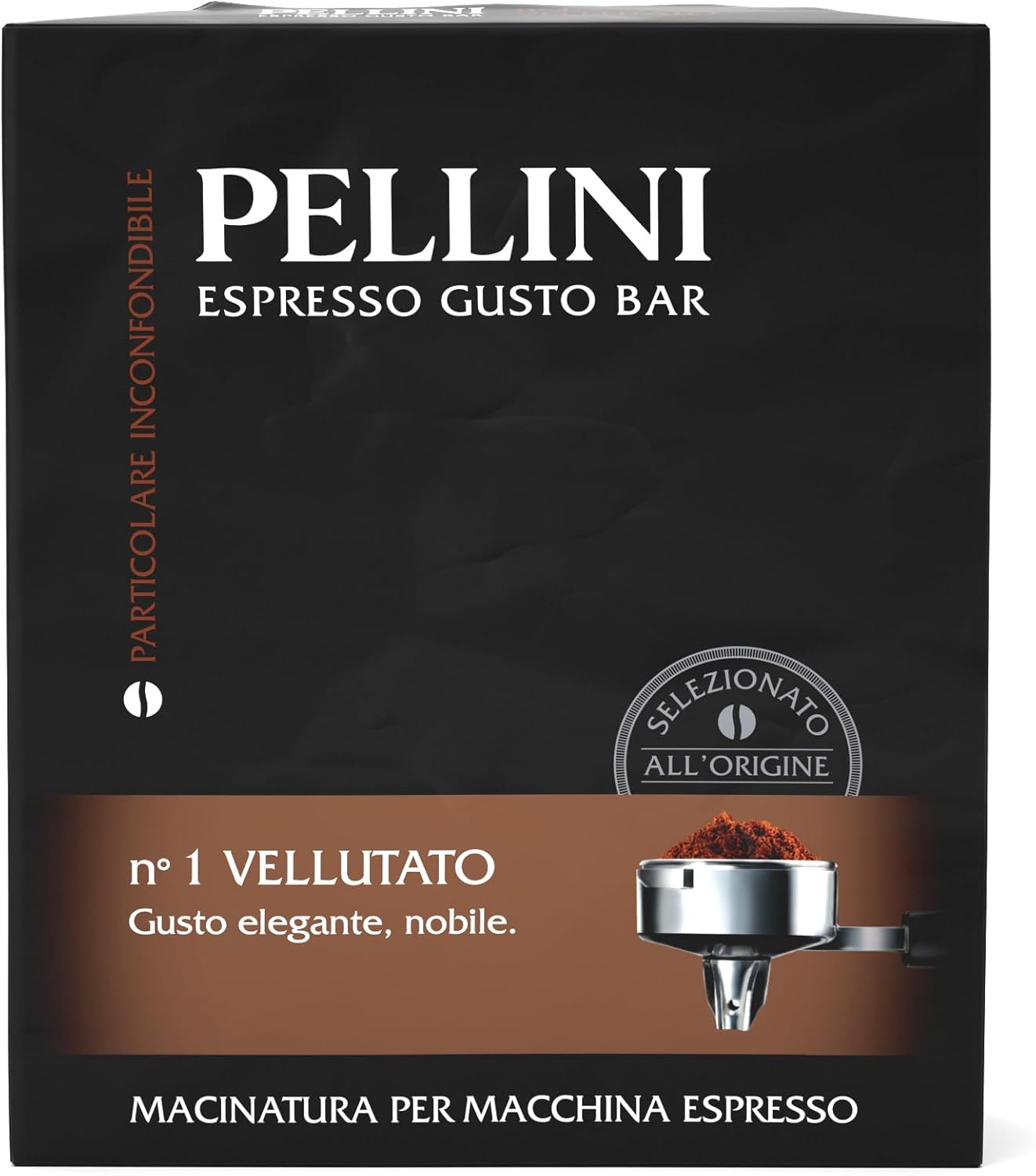 Pellini: "Vellutato (Mellow) Roasted Ground Coffee for Espresso Machine 17.6 Ounce (500gr) Packages (Pack of 2) [ Italian Import ]