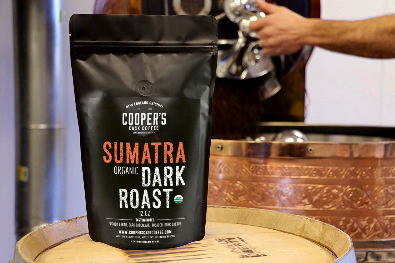 Organic Dark Roast Sumatra, Ground Coffee, Single Origin Grade 1 Premium Coffee - 12 oz Bag