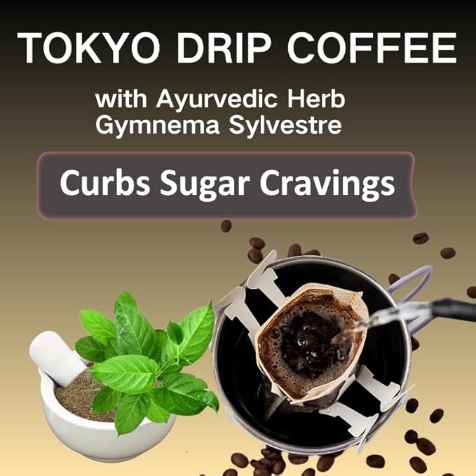 SHO Tokyo Diet Coffee Herbal Ayurvedic Blend, 1 Pack (7 Drip Bags) – Drip Coffee, Single Serve Coffee Bags, Camping Pour Over Coffee, Perfect for Travel and On-the-Go