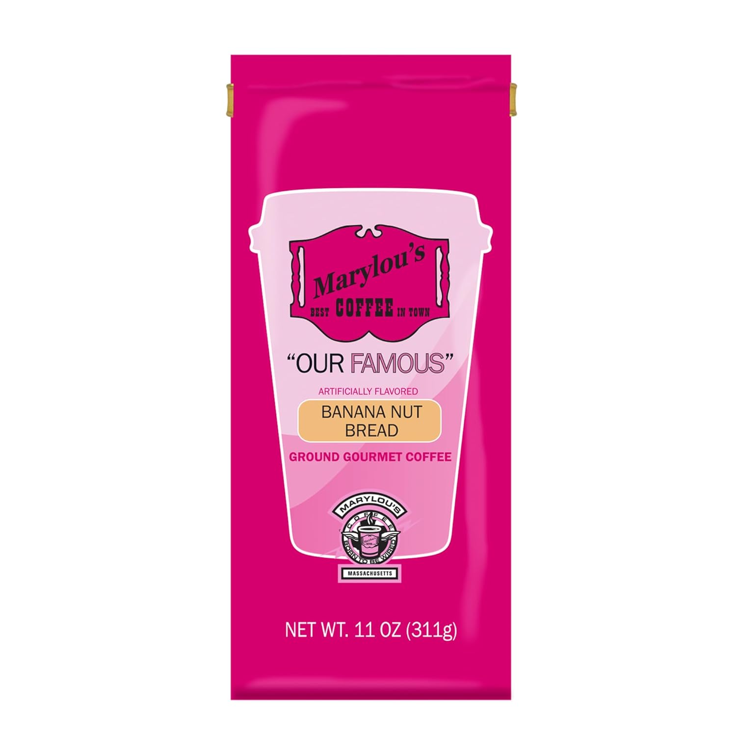 Marylou’s Coffee – Banana Nut Bread Flavored Ground Gourmet Coffee – 11 oz