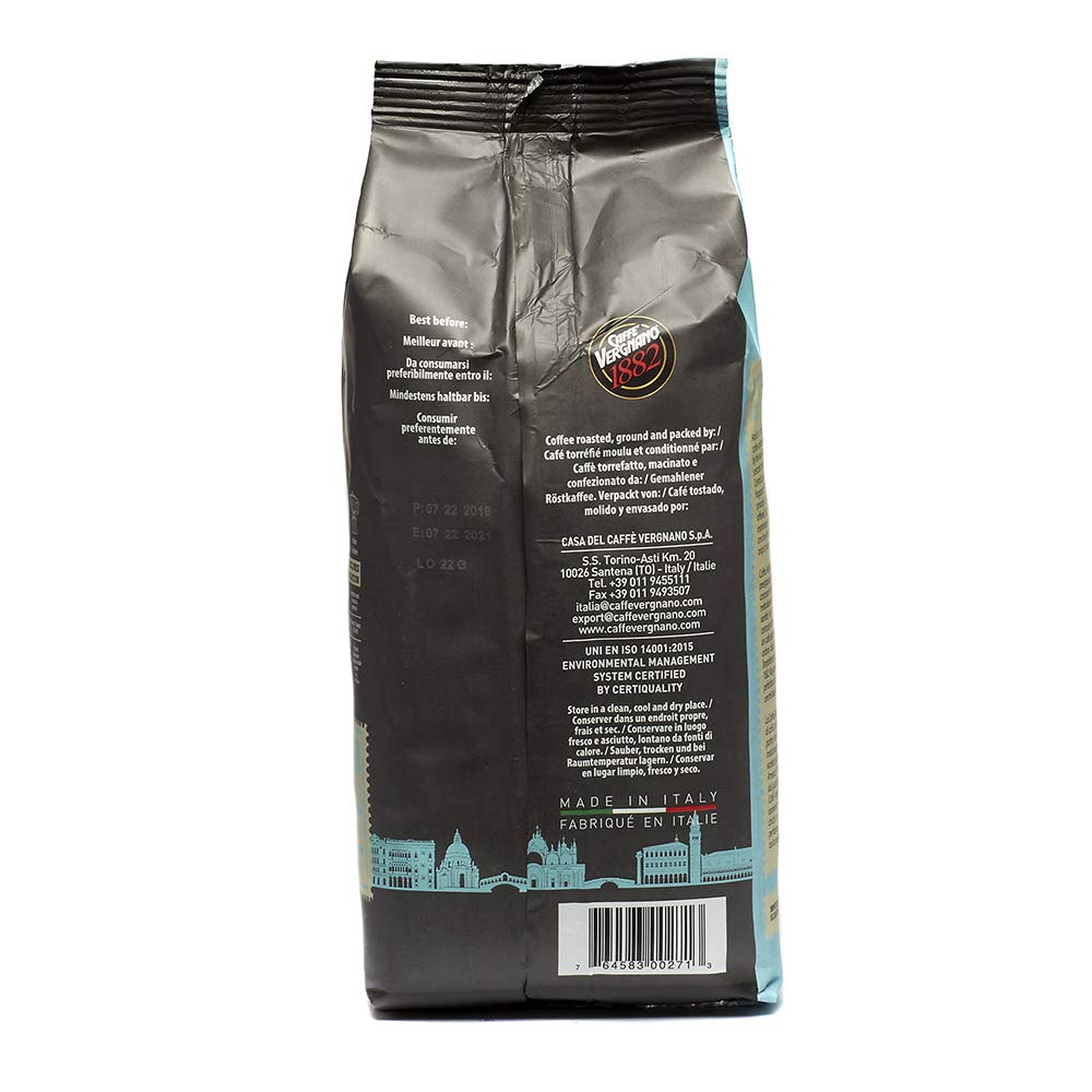 Caffe Vergnano Venezia 100% Arabica Medium Roast Coffee | Medium Grind for Filter Drip Machines | Imported from Italy | 12oz (340g)