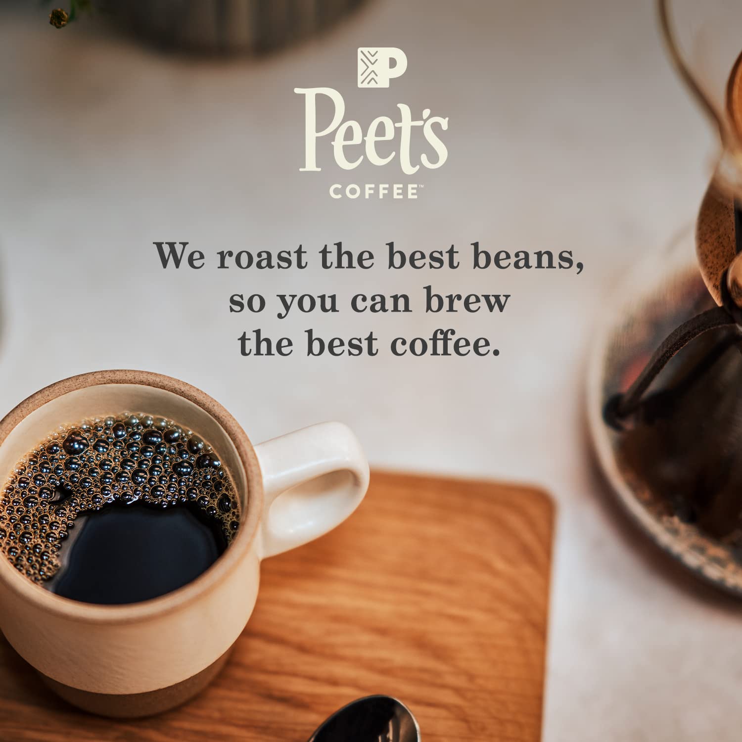 Peet's Coffee, Dark Roast Ground Coffee - House Blend 63 Ounces (Six Bags of 10.5 Ounce)