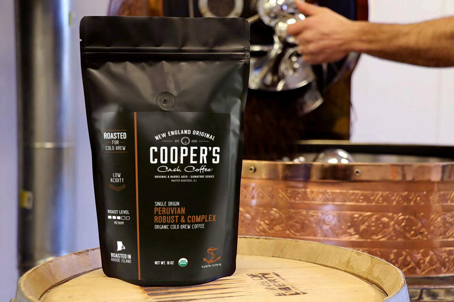 Organic Cold Brew Coffee - Guatemalan Coffee Beans - Ground, Medium Roast, 2 lb, and Single Origin Peruvian Coarsely Ground - Medium Roast 1lb