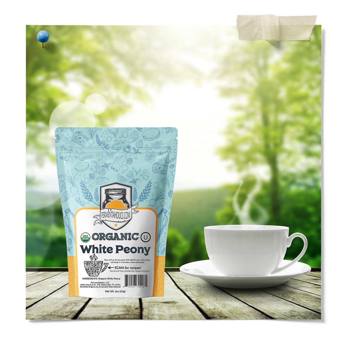 Fermentaholics USDA Certified Organic Loose Leaf White Peony Tea - Perfect For Kombucha Brewing