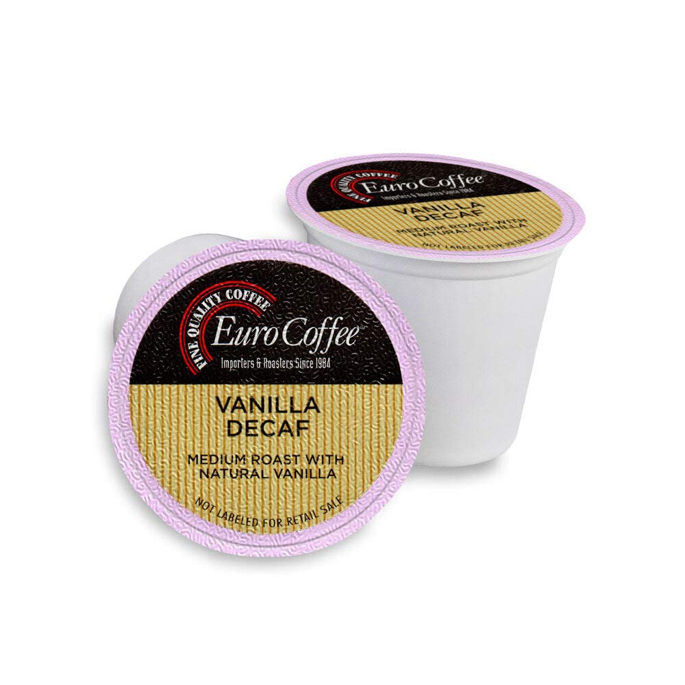 Euro Coffee Single-Serve Cups (Natural Vanilla Bean Decaf, 52 count)