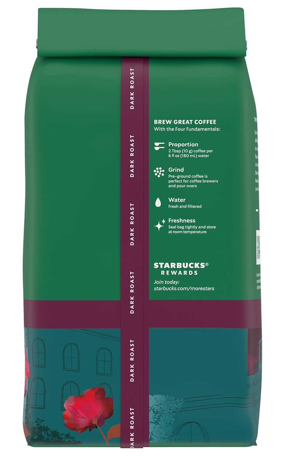 Starbucks Decaf Ground Coffee, Caffè Verona, Dark Roast Decaffeinated Ground 100% Arabica Coffee, Notes of Dark Cocoa & Caramelized Sugar, 12-Ounce Bag (Pack of 2)