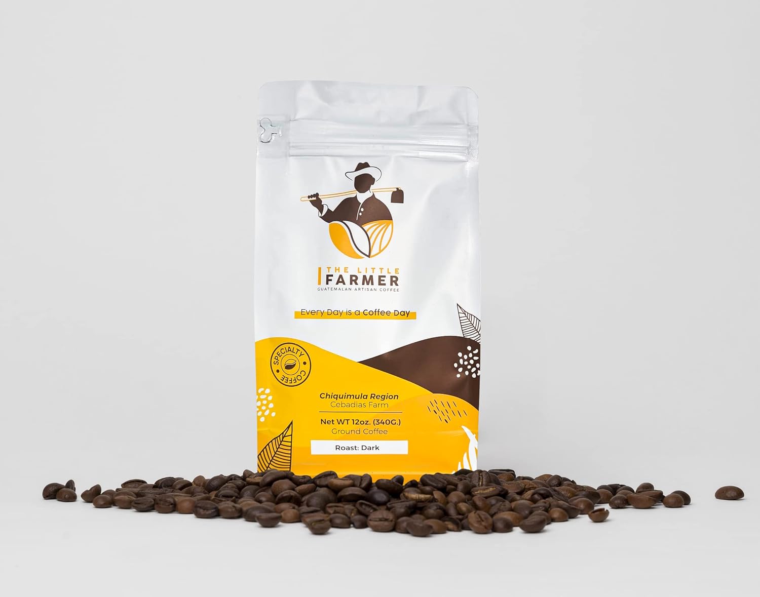 The Little Farmer Coffee, Guatemalan Ground Coffee, High Land Coffee [12 Oz.] The World's finest & smoothest Coffee - Artisan, Medium Roast, Low Acidity, Highland Specialty Coffee
