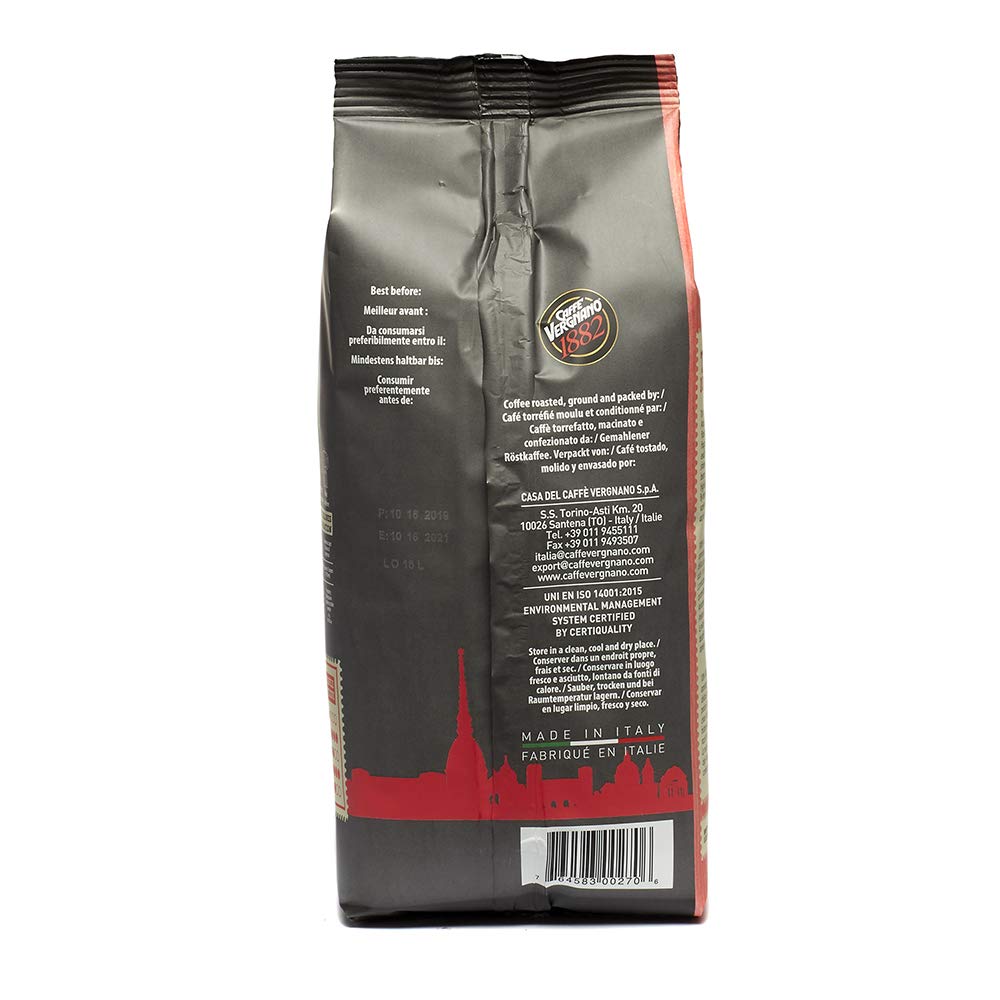 Caffe Vergnano Vergnano Torino 100% Arabica Medium Light Roast Coffee - Medium Grind - 12 oz. - 340g 050470