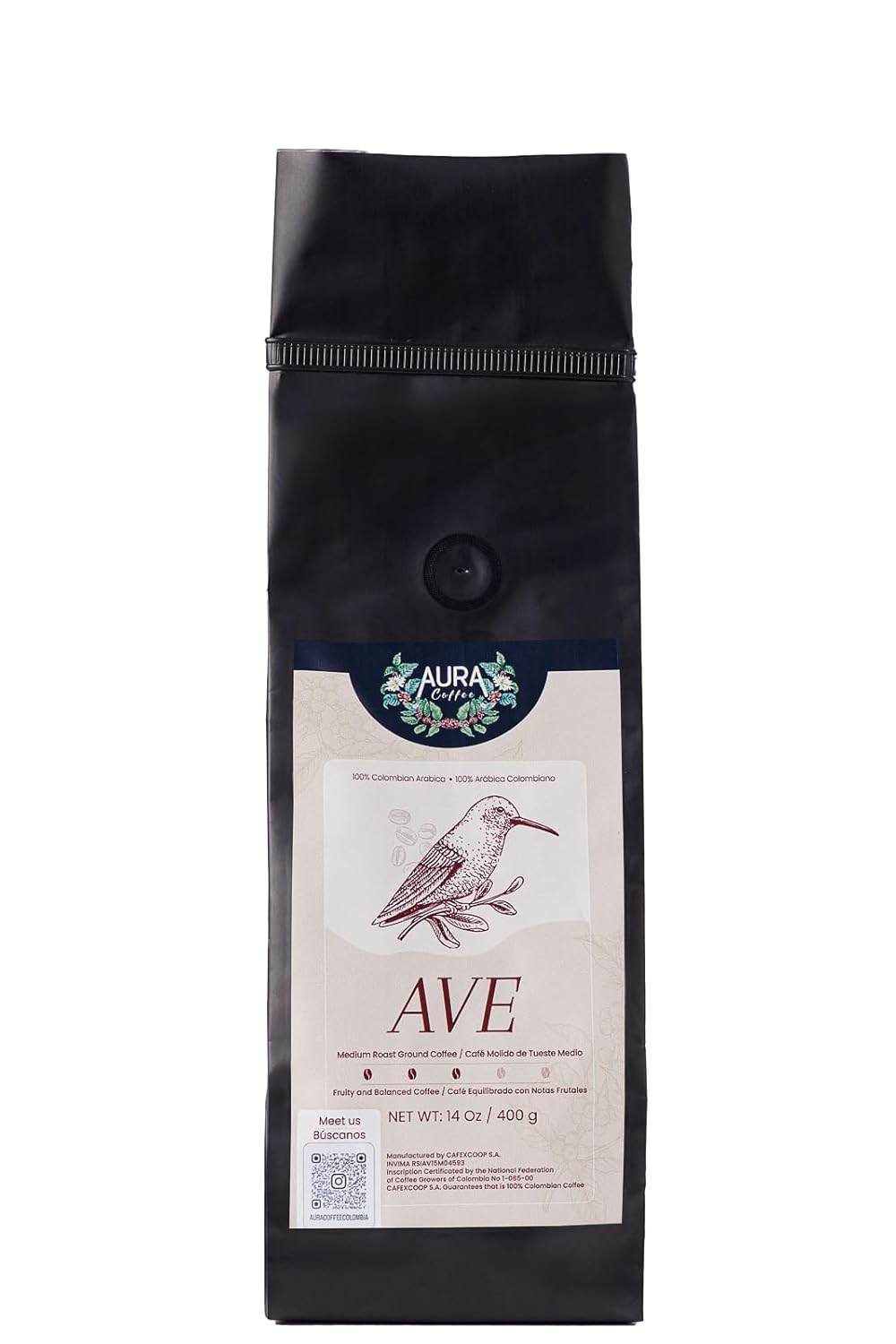 Aura Coffee Ave, Medium Roast Ground Coffee, 14 oz