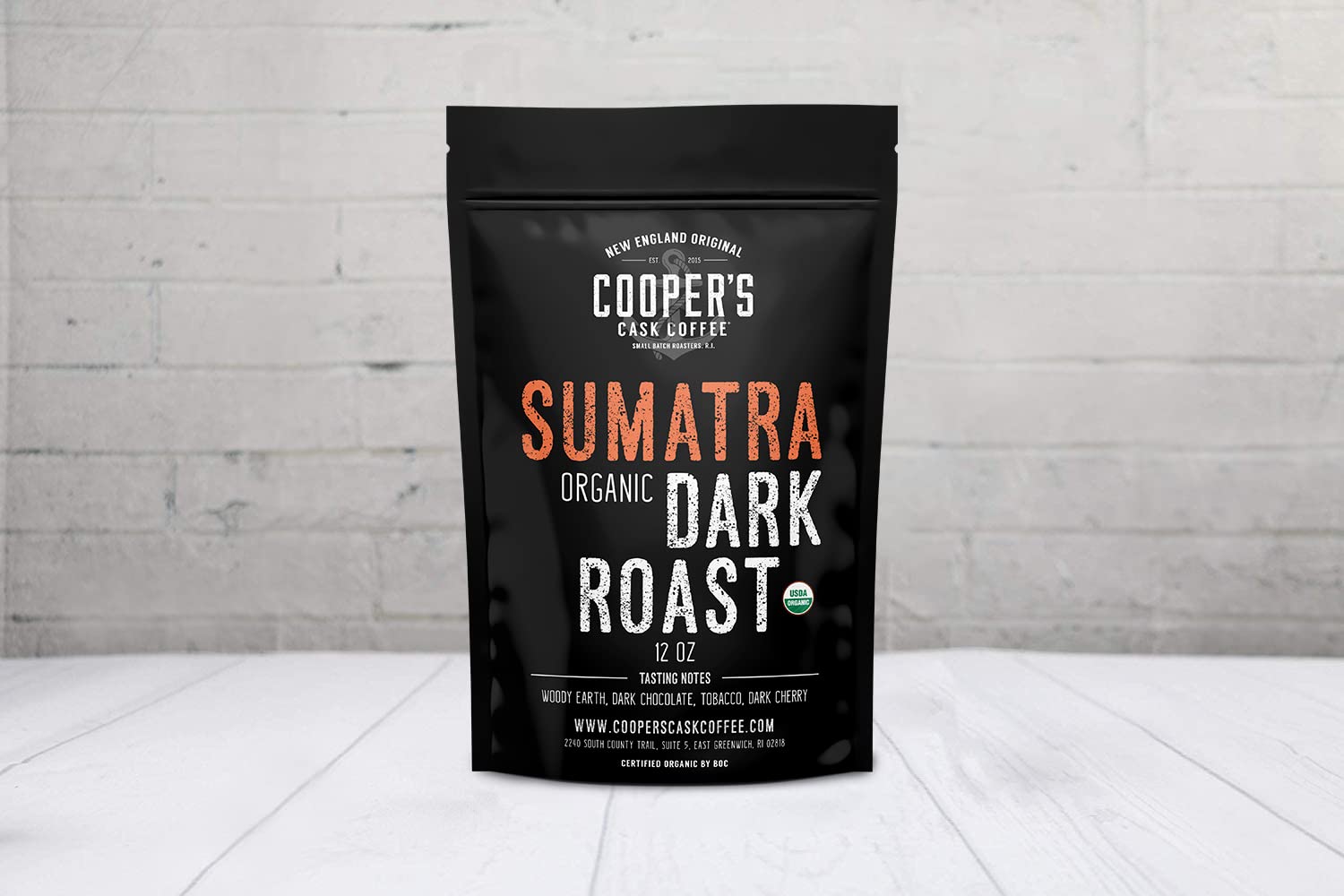 Organic Dark Roast Sumatra, Ground Coffee, Single Origin Grade 1 Premium Coffee - 12 oz Bag