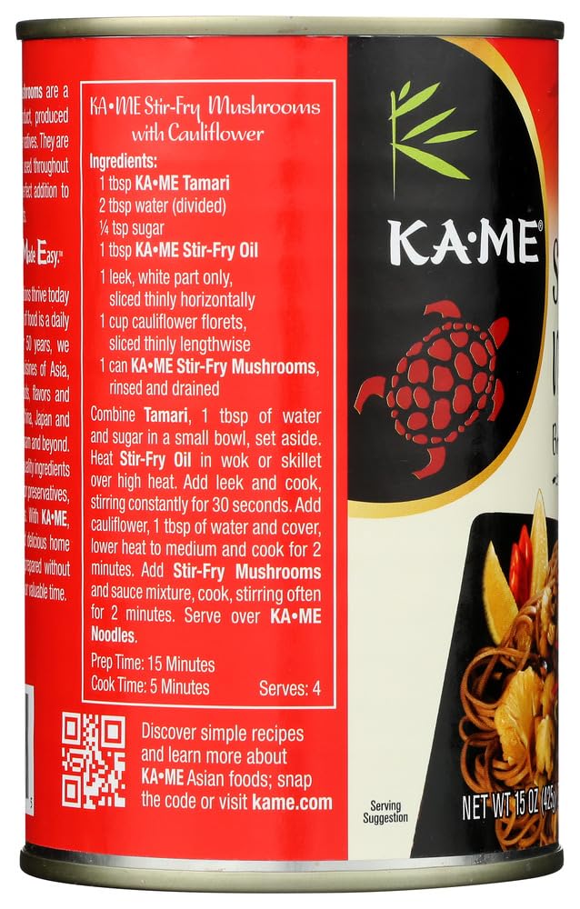 Kame Stir Fry Mushrooms, 15-Ounce (Pack of 12)