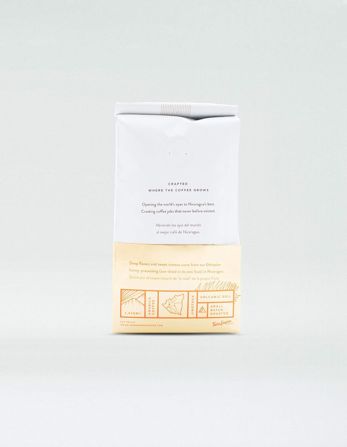 TWIN ENGINE COFFEE - HONEY-BEAR Reserve, Limited Edition, 100% Nicaraguan Arabica Coffee, Medium Roast, Ground, 10.6oz (300g) - Certified Organic USDA, Fair Trade, Specialty Grade - Drip, French Press