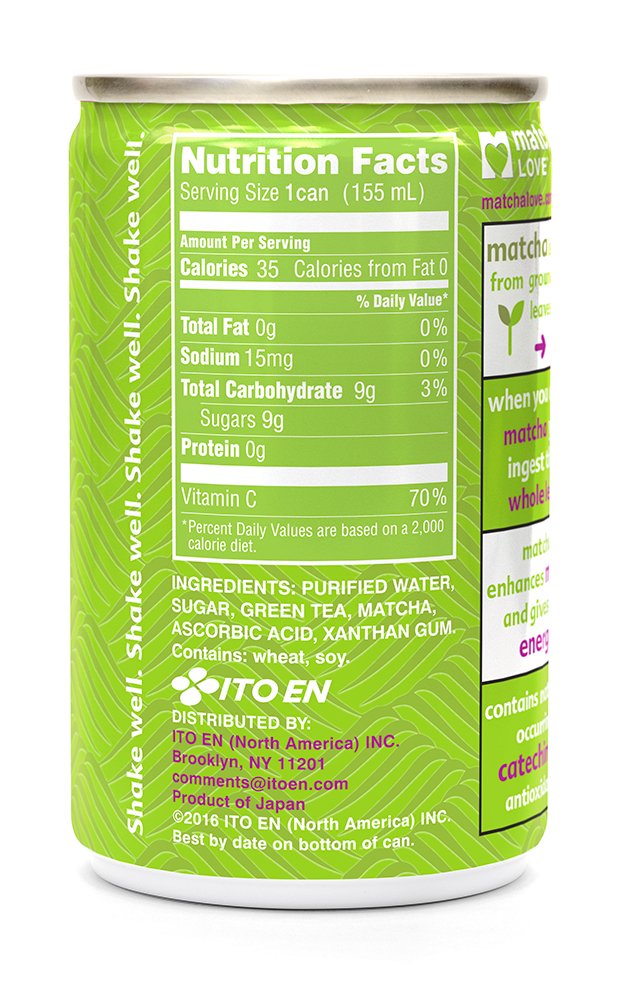 Matcha Love Green Tea Sweetened Energy Shots, 5.2 Ounce (Pack of 20)