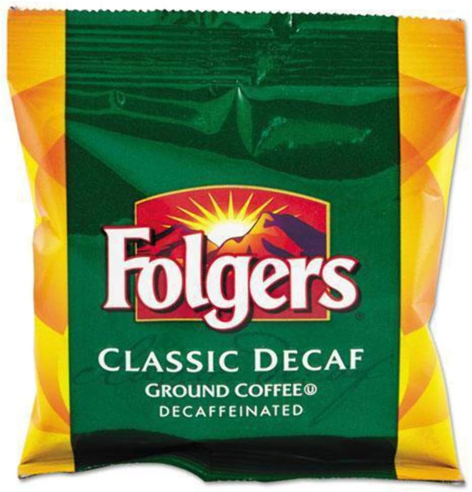 Folgers 06433 Ground Coffee, Fraction Pack, Classic Roast Decaf, 1.5oz, 42/Carton