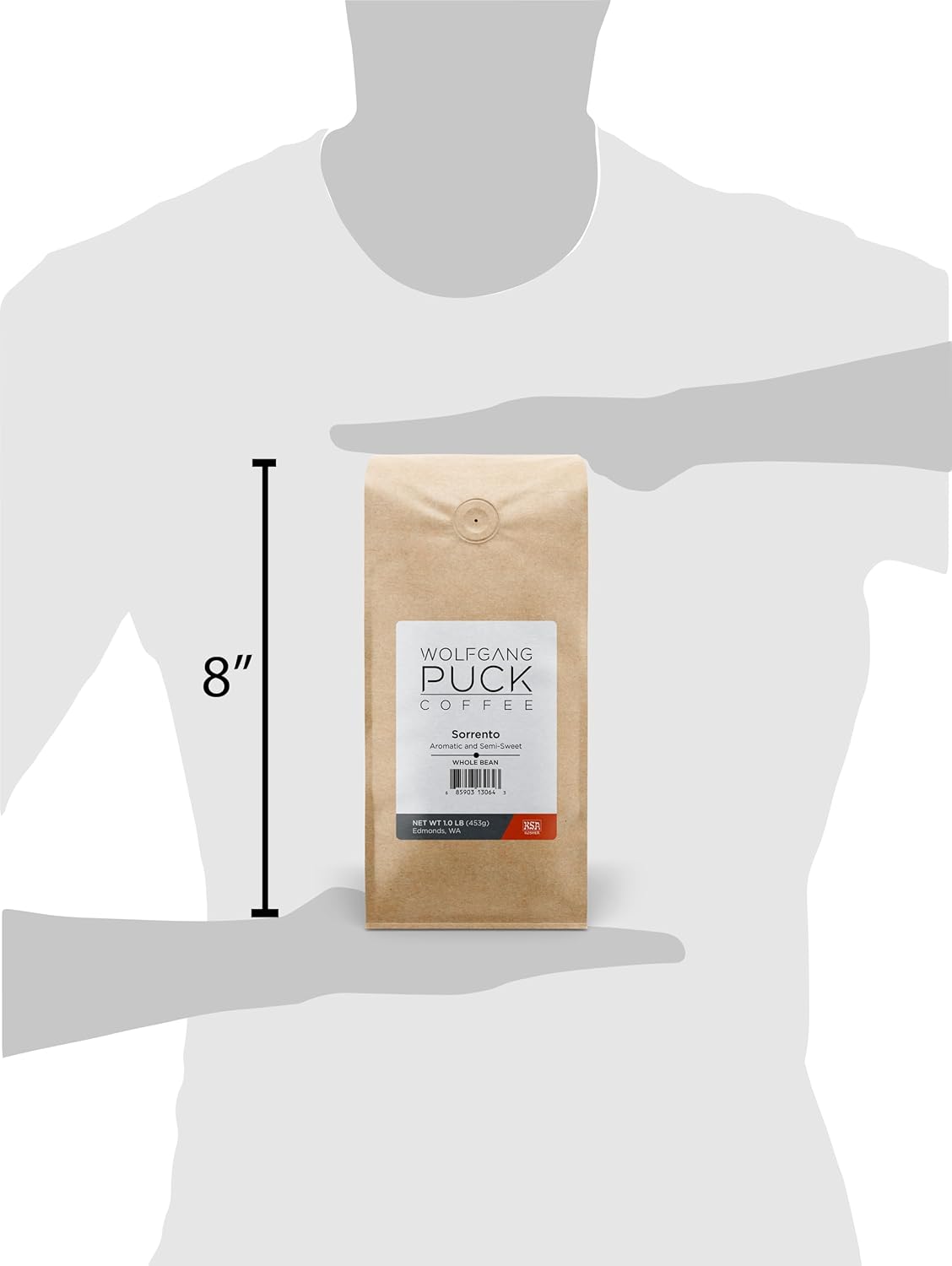 Wolfgang Puck Coffee Sorrento, Whole Bean, 1 Pound, (Pack of 6)