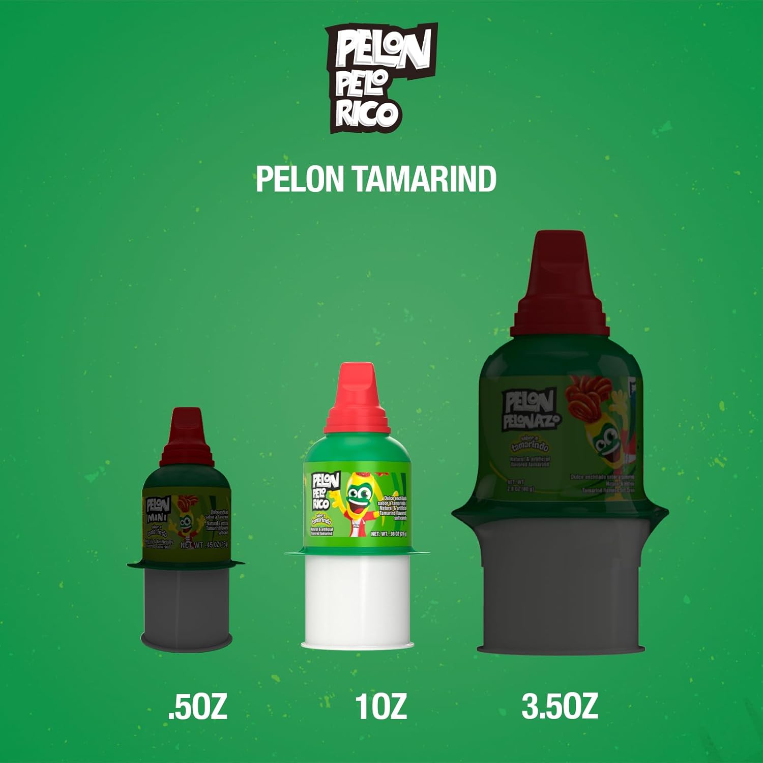 LORENA-PELON PELON PELO RICO Tamarind Candy Bottles, 1 oz (36 Count)
