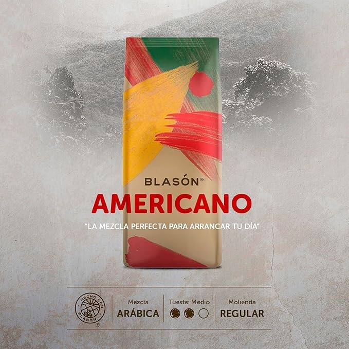 Cafe Blason Mexican Gourmet Coffee High Grown 100% Arabica 35.3 Ounces Café Mexicano Gourmet de Altura 1000 gramos - Classic Roast Ground Coffee Café Tostado y Molido Americano