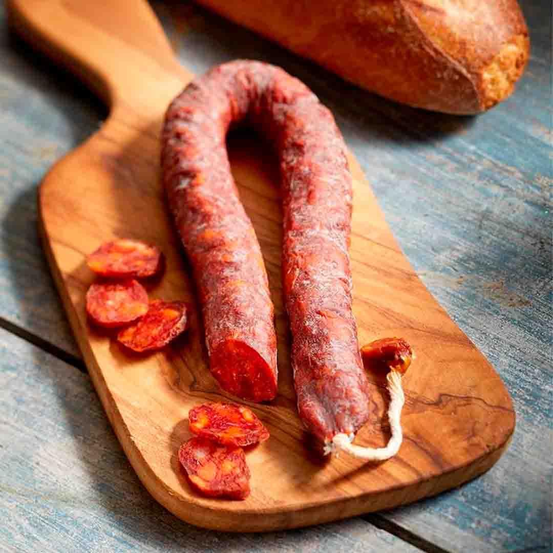 Chorizo Autentico Mild by Palacios. Imported from Spain. 7.9 Ounce