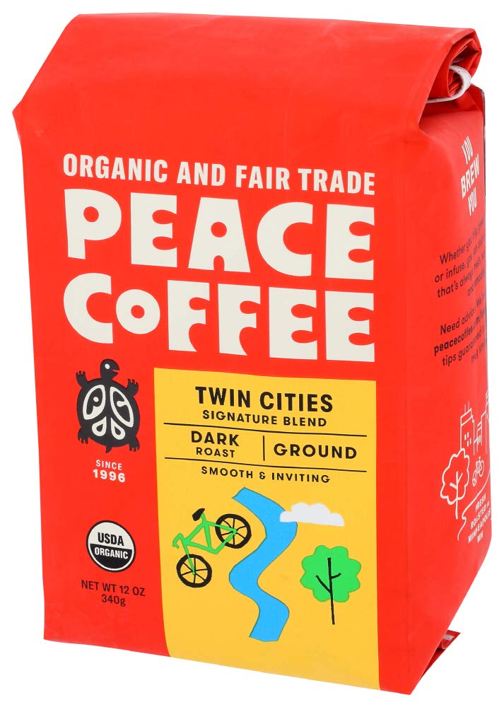 PEACE COFFEE Organic Twin Cities Blend Coffee, 12 OZ