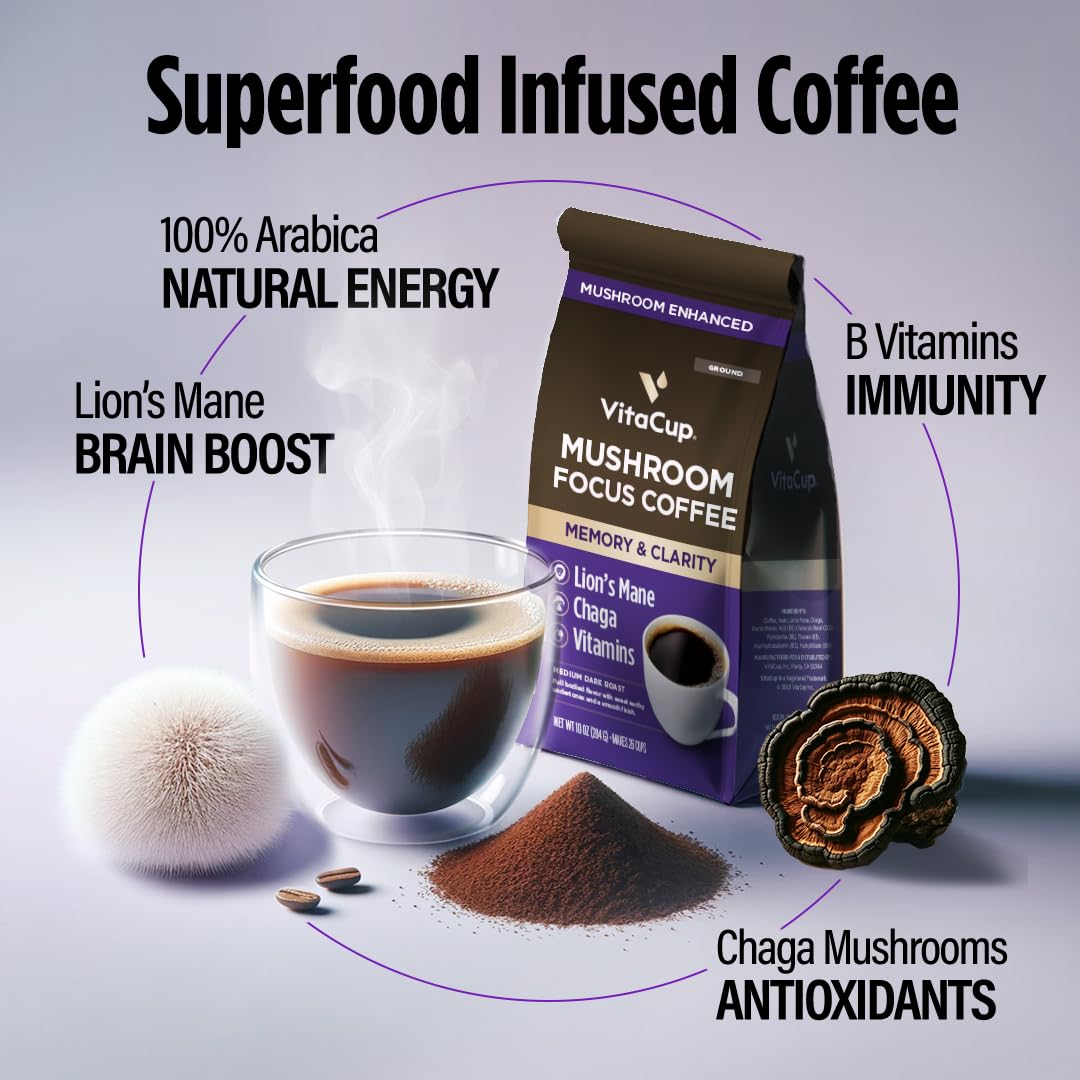 VitaCup Instant Focus Coffee 24ct & Focus Ground Coffee 10oz