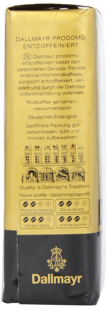 Dallmayr Prodomo Decaffeinated Ground Coffee, 8.8 Ounce