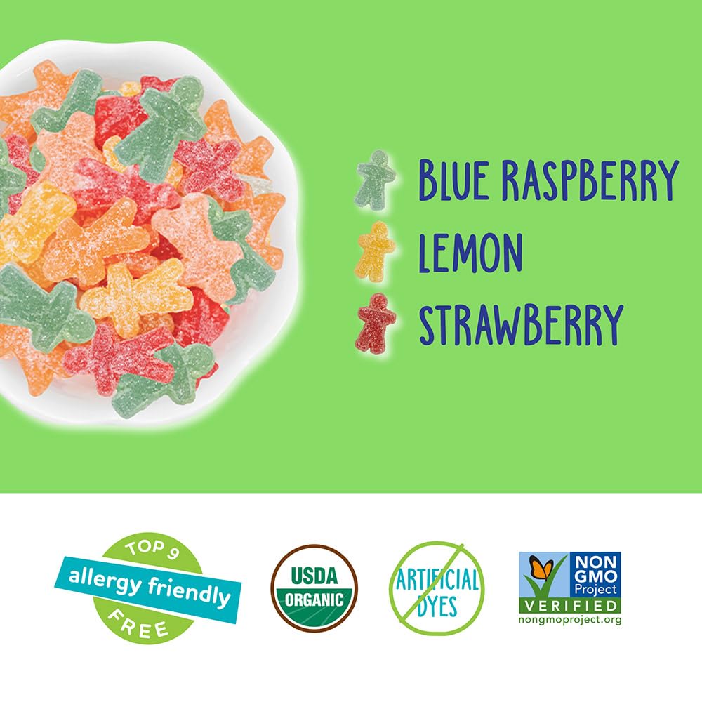 YumEarth Organic Sour Littles Chewy Candy - Allergy Friendly (Top 9 Free), No Artificial Dyes or Flavors, Non GMO, Gluten Free, Vegan Candy Snacks - 5 Ounce Bag (Pack of 6)
