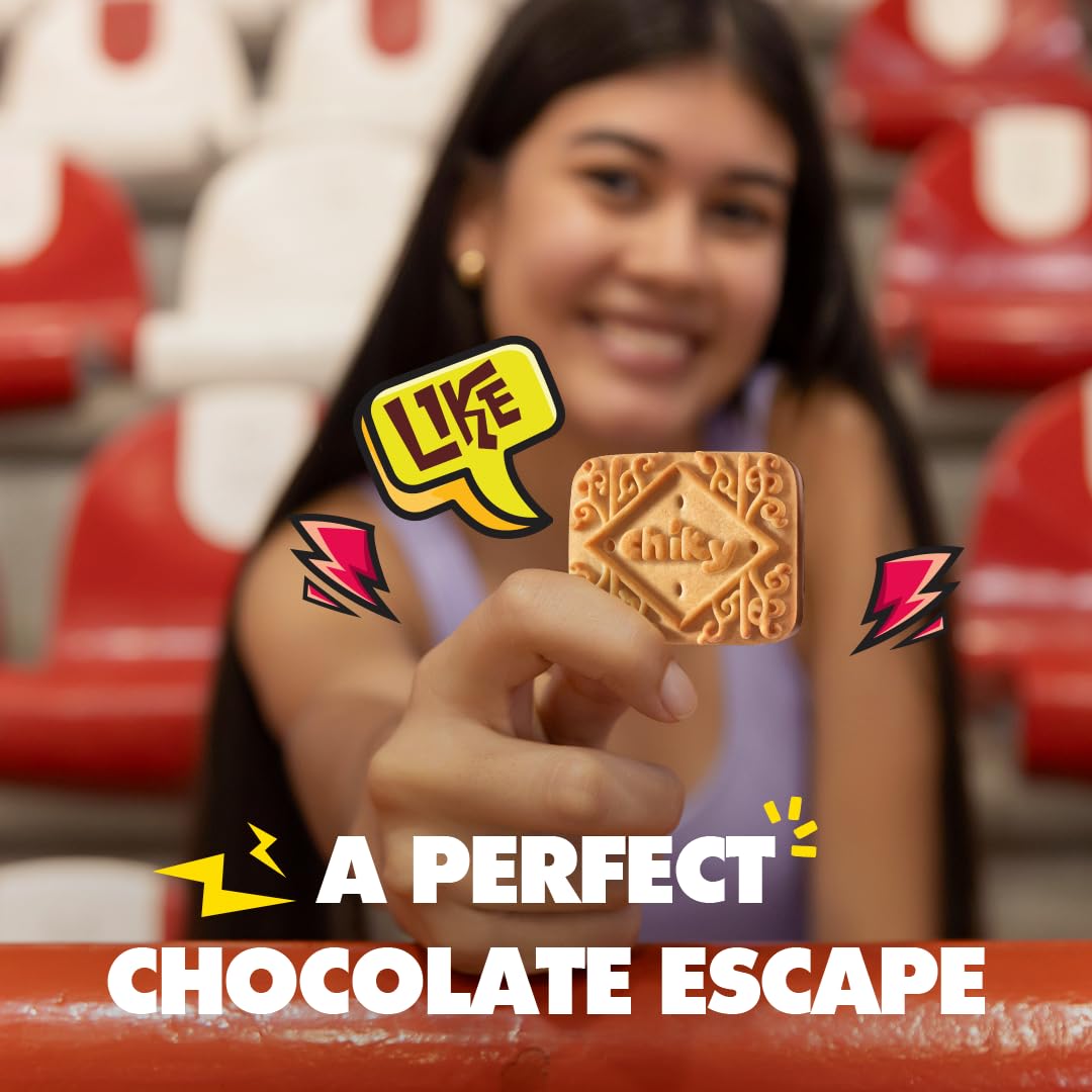 Chiky Chocolate Fudge Cookies, Crunchy & Sweet, Smooth Cream Center, Crispy Texture That Melts In Every Bite, 16.9 ounces, 1 Box contains 3 Bags, each with 12 Individual Packs.