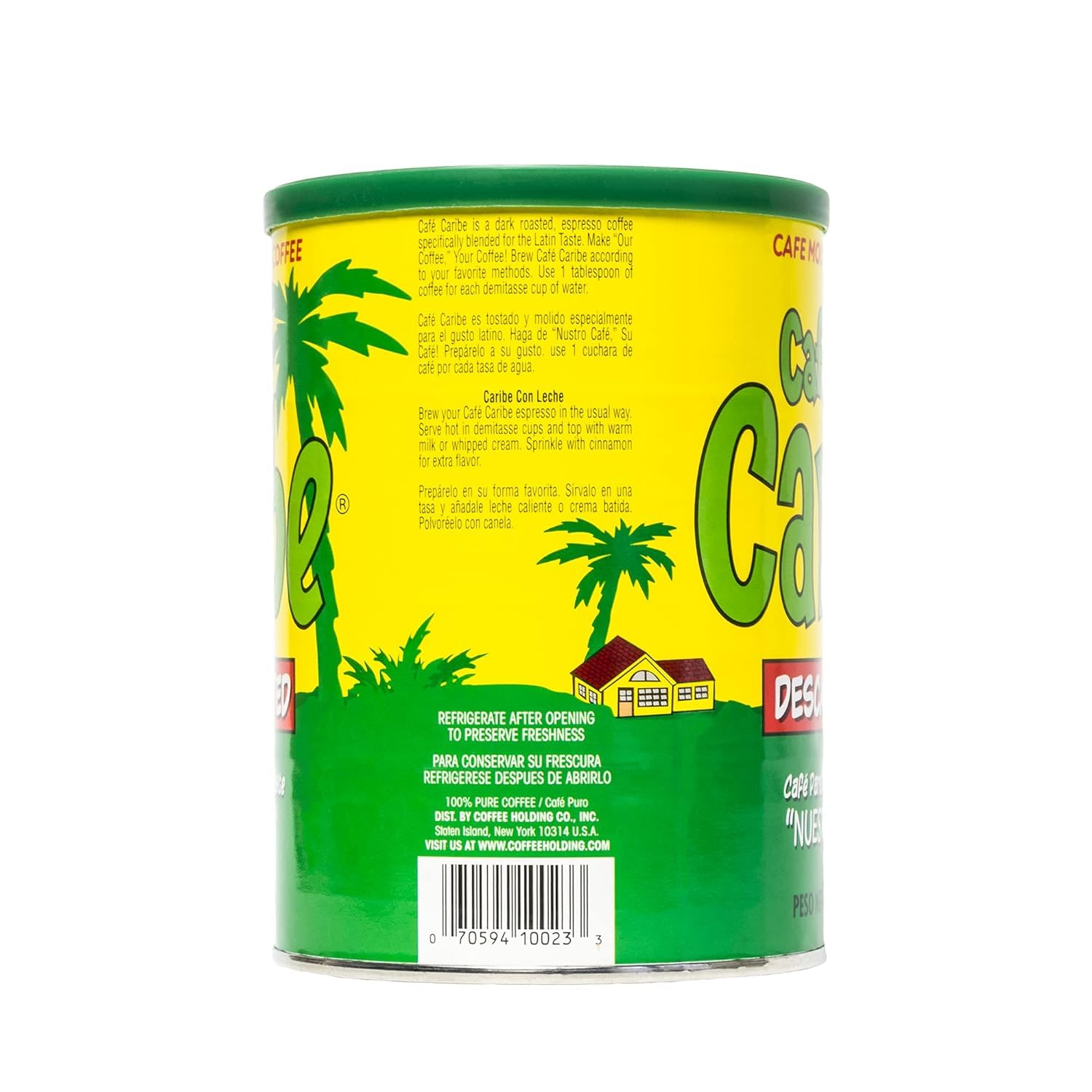 Generic CAFE CARIBE Decaf Espresso Coffee, Dark Roast, 100% Decaffeinated Espresso Ground Coffee with a Latino Taste Blend, Freshly Sealed in Canister (10 Ounce Can, Pack of 2)