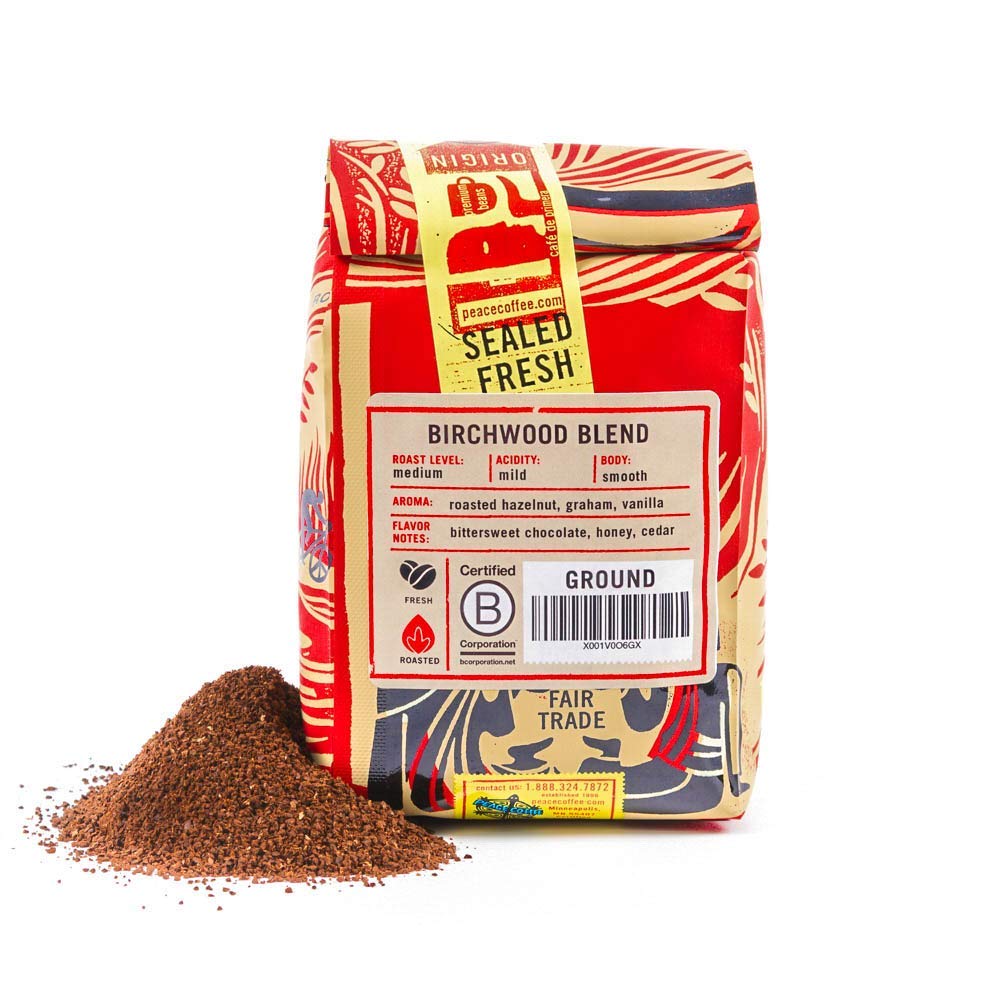 Peace Coffee Organic Birchwood Breakfast Blend Coffee, 12 OZ