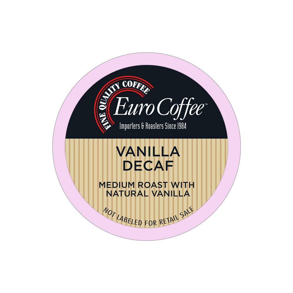 Euro Coffee Single-Serve Cups (Natural Vanilla Bean Decaf, 52 count)