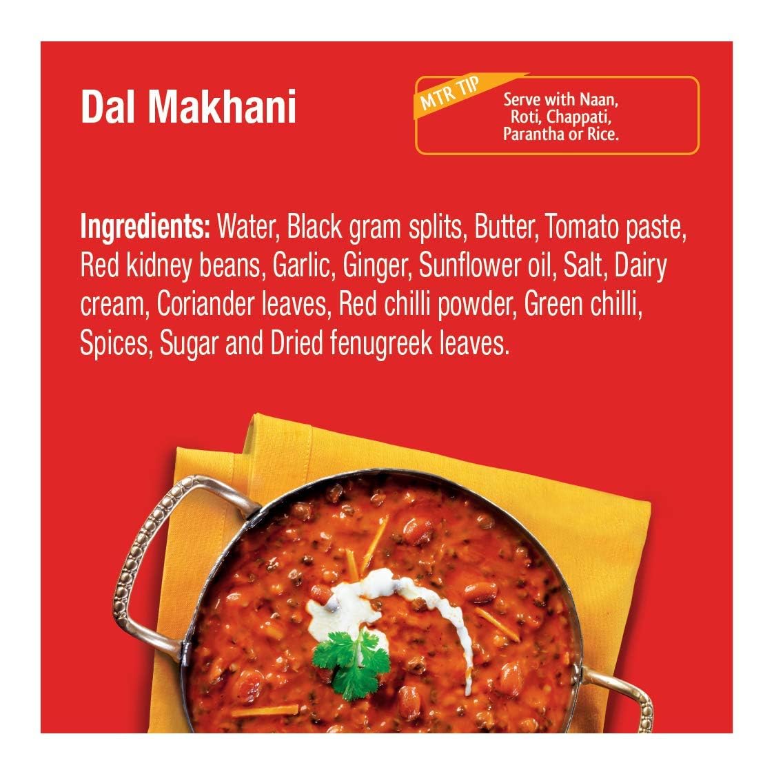 MTR Ready-to-Eat Dal Makhani (Medium Hot) - 10.56oz