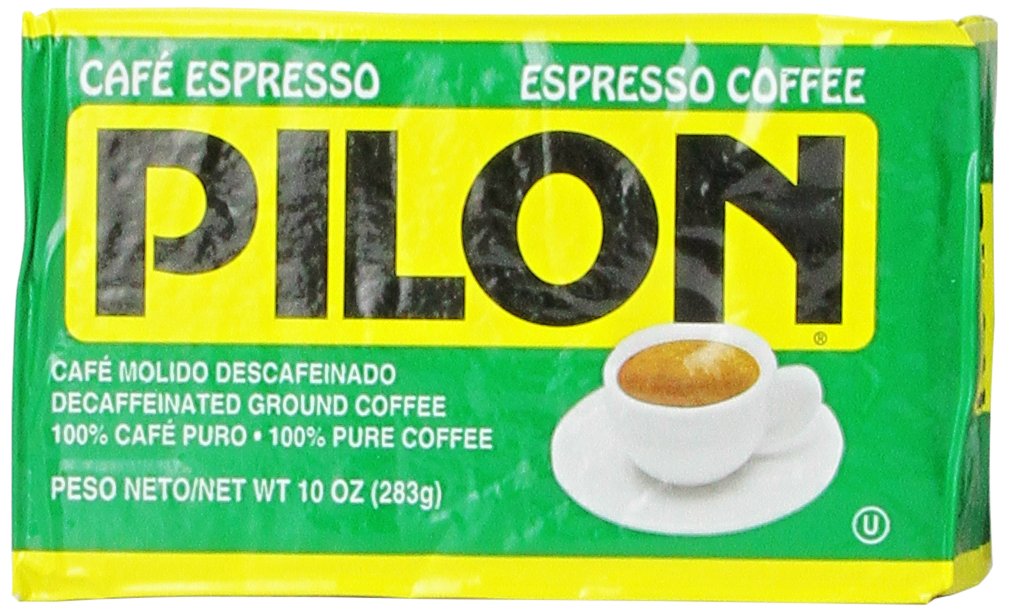Pilon Decaffeinated Espresso Coffee Brick, 10 Ounce