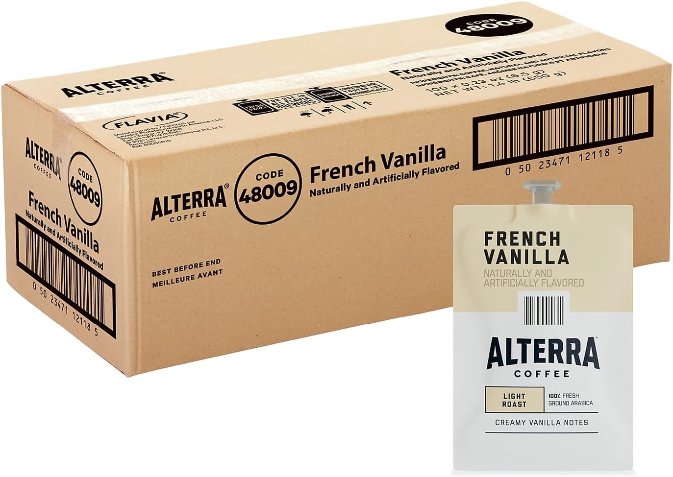 Mar's Drink North America Alterra French Vanilla Coffee, 100/CT, Black
