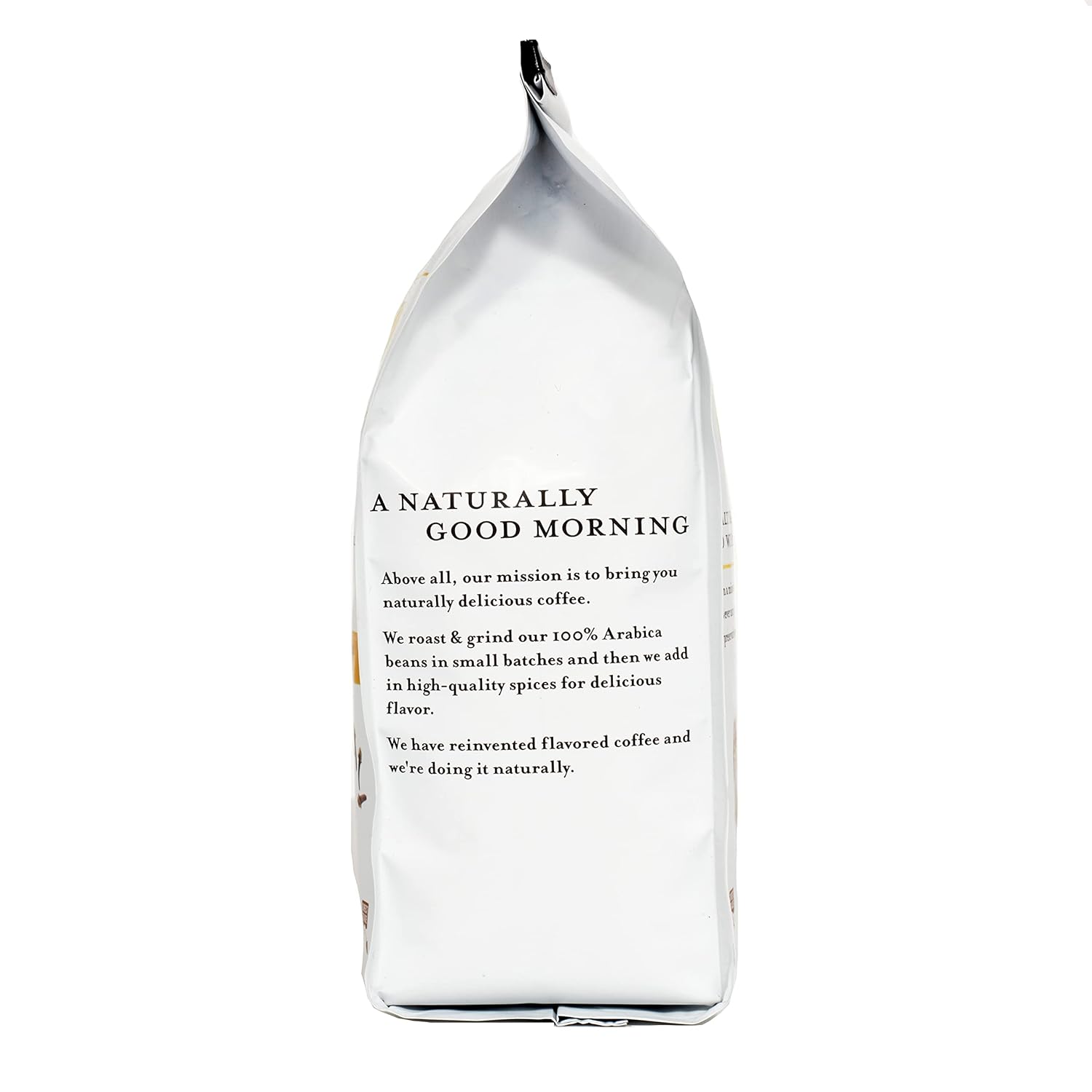 Via Bom Dia 100% Naturally Flavored Ground Coffee, Cinnamon Chocolate, Medium Roast, No Artificial Flavors, 12 oz. Bag