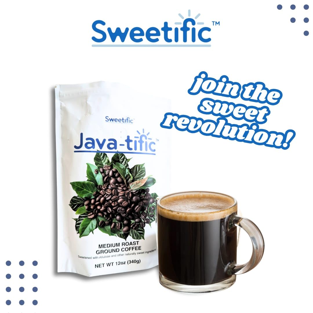 Allulose Coffee Super Smooth Medium Roast Ground Coffee Sweet but not sugary, Zero Calories