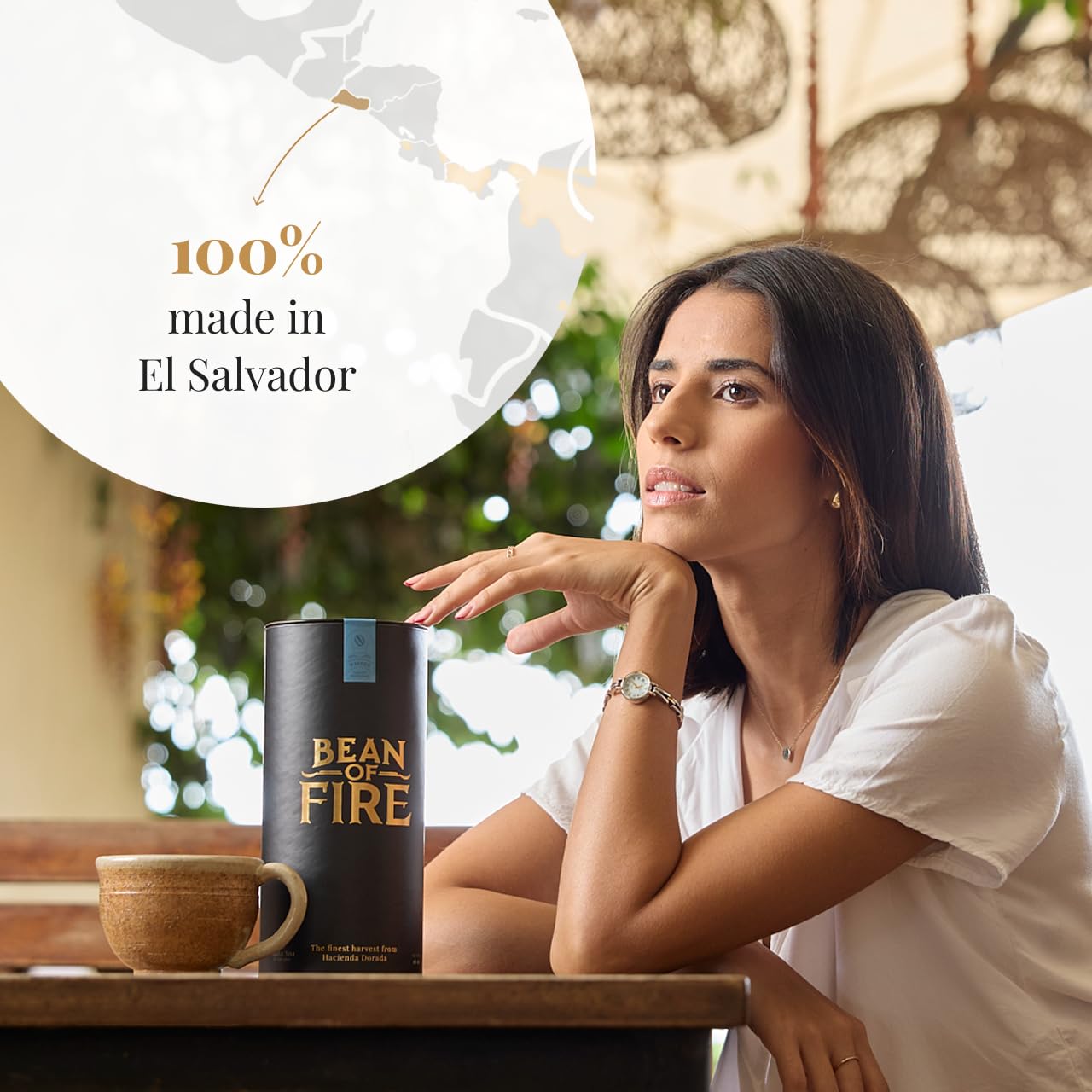 Bean of Fire Specialty Ground Coffee Pacamara Honey | 100% Made in El Salvador | Gourmet Quality | Medium Roast | Premium Coffee Gift | Single Origin | 16 oz