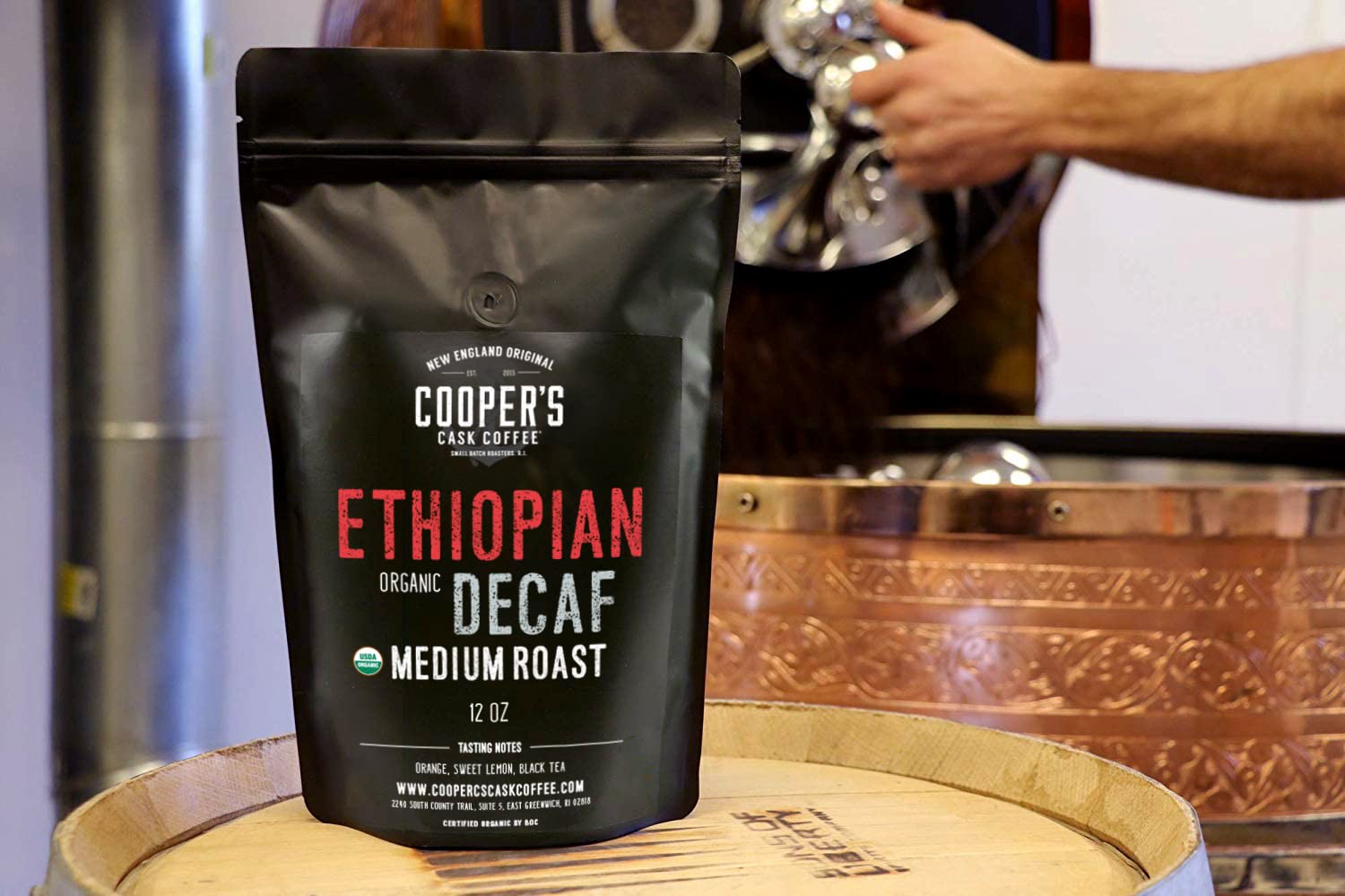 Organic Cold Brew Coffee - Guatemalan Coffee Beans - Ground, Medium Roast, 2lbs, and Organic Ethiopian Decaf Swiss Water Processed SWP, Ground Coffee, 12oz