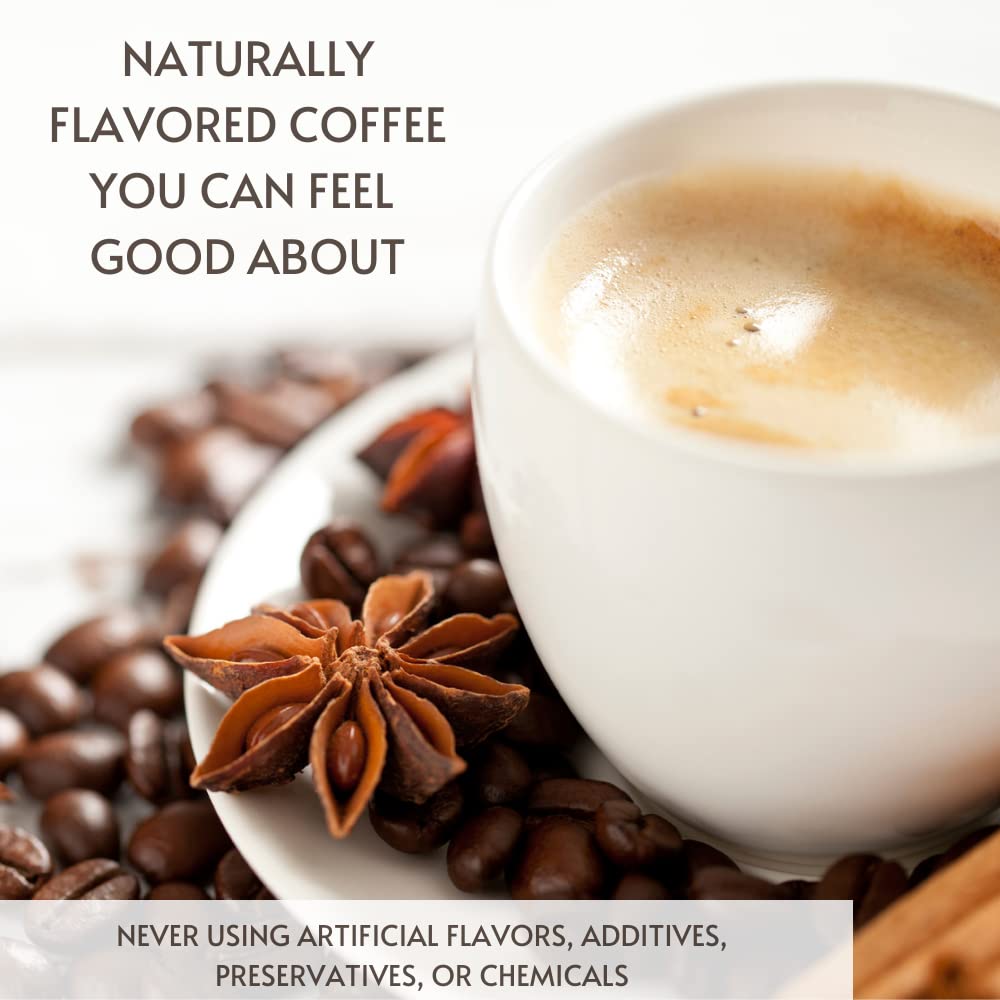 Via Bom Dia 100% Naturally Flavored Ground Coffee, Cinnamon Chocolate, Medium Roast, No Artificial Flavors, 12 oz. Bag