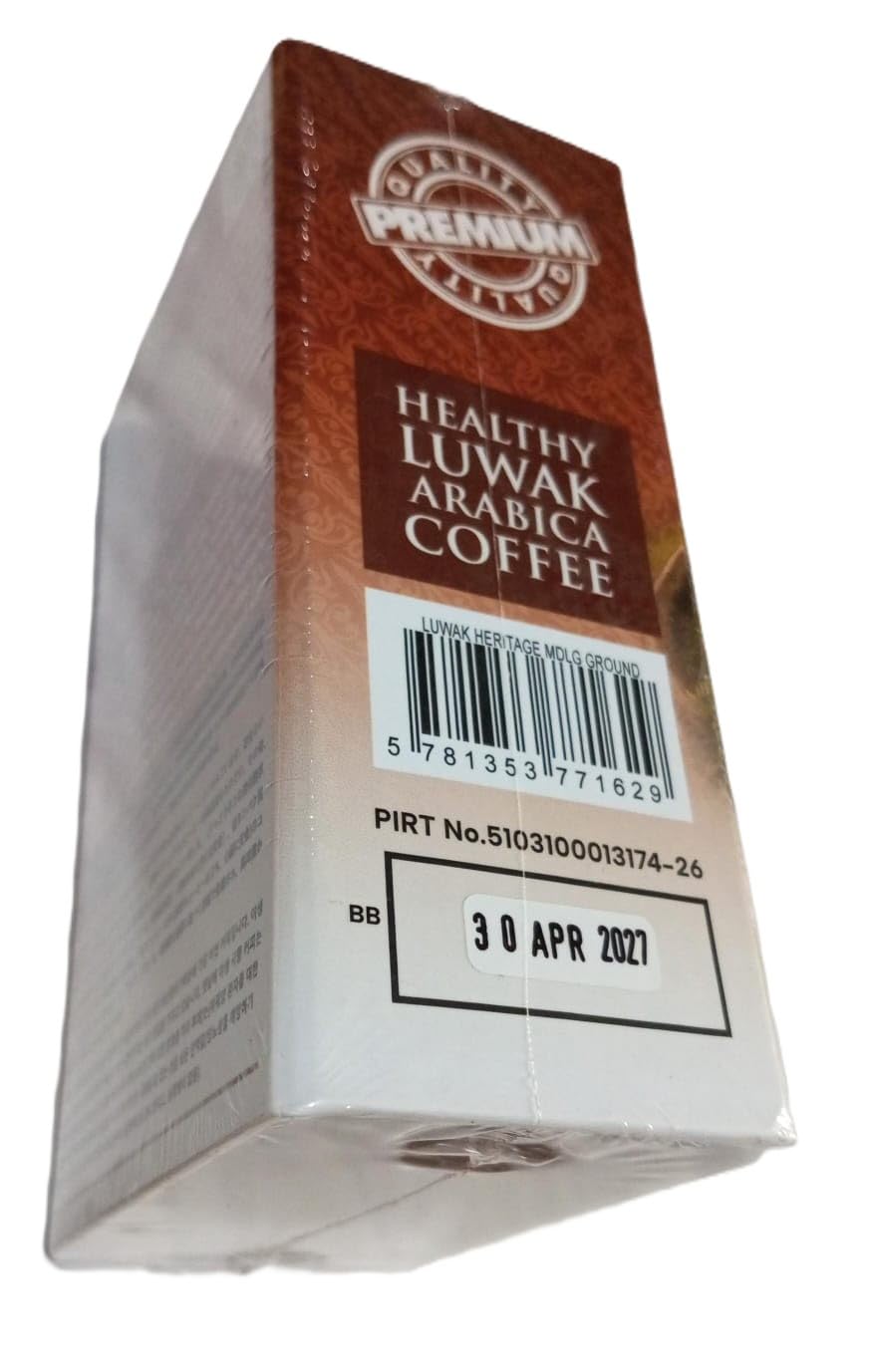 Mandheling Heritage Luwak Arabica Ground Coffee, Indonesian Premium Civet Coffee, 100g