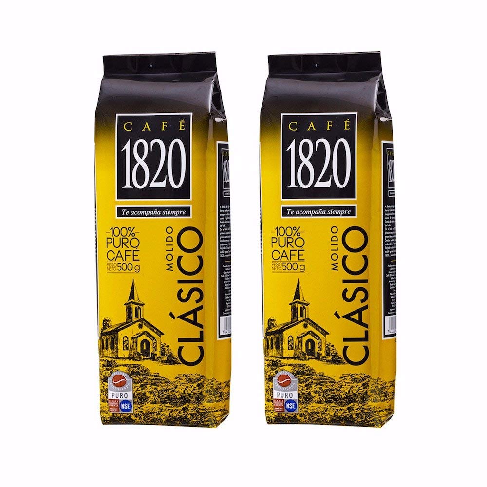 Cafe 1820 Ground ● Costa Rican Gourmet Coffee ● 17.5oz (Pack of 2)