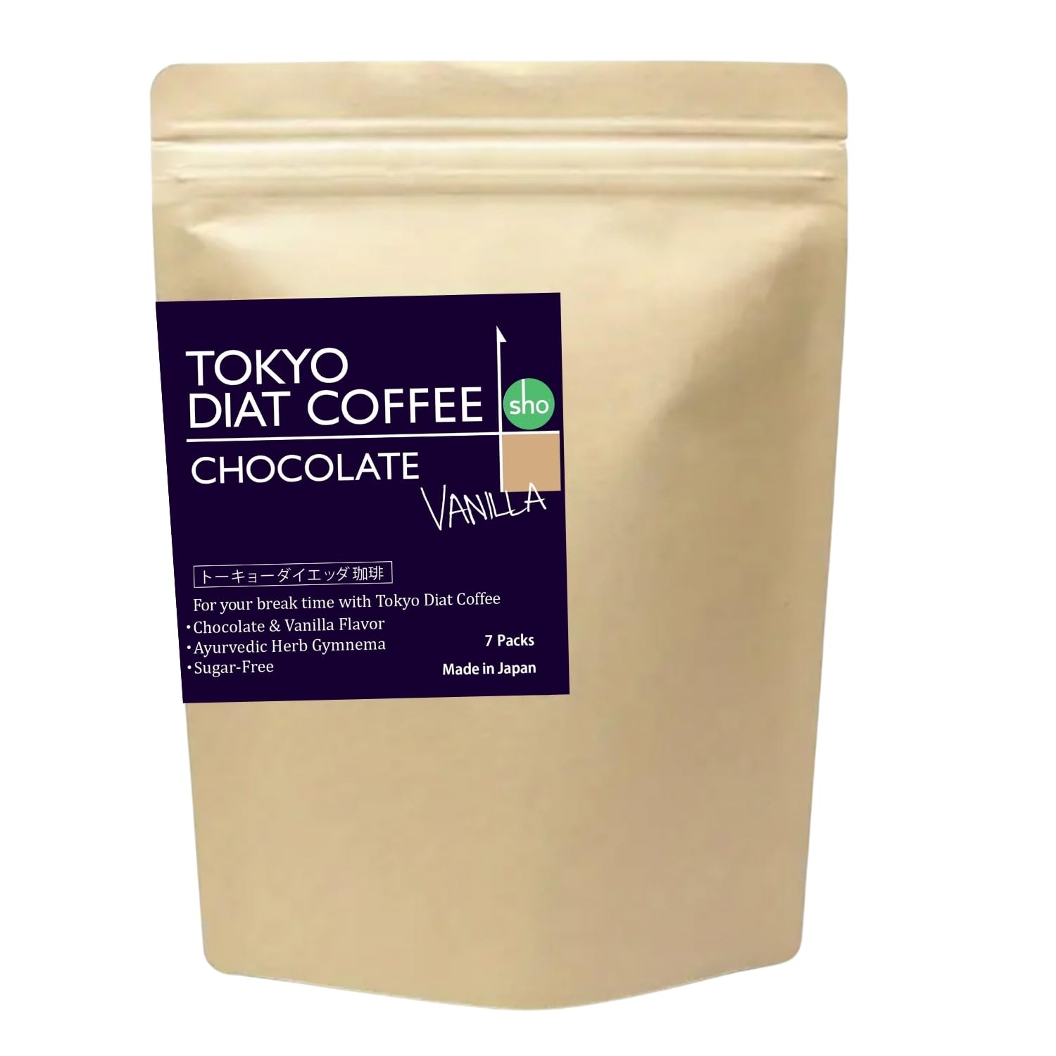 SHO Tokyo Diet Coffee Herbal Ayurvedic Blend, 1 Pack (7 Drip Bags) – Drip Coffee, Single Serve Coffee Bags, Camping Pour Over Coffee, Perfect for Travel and On-the-Go