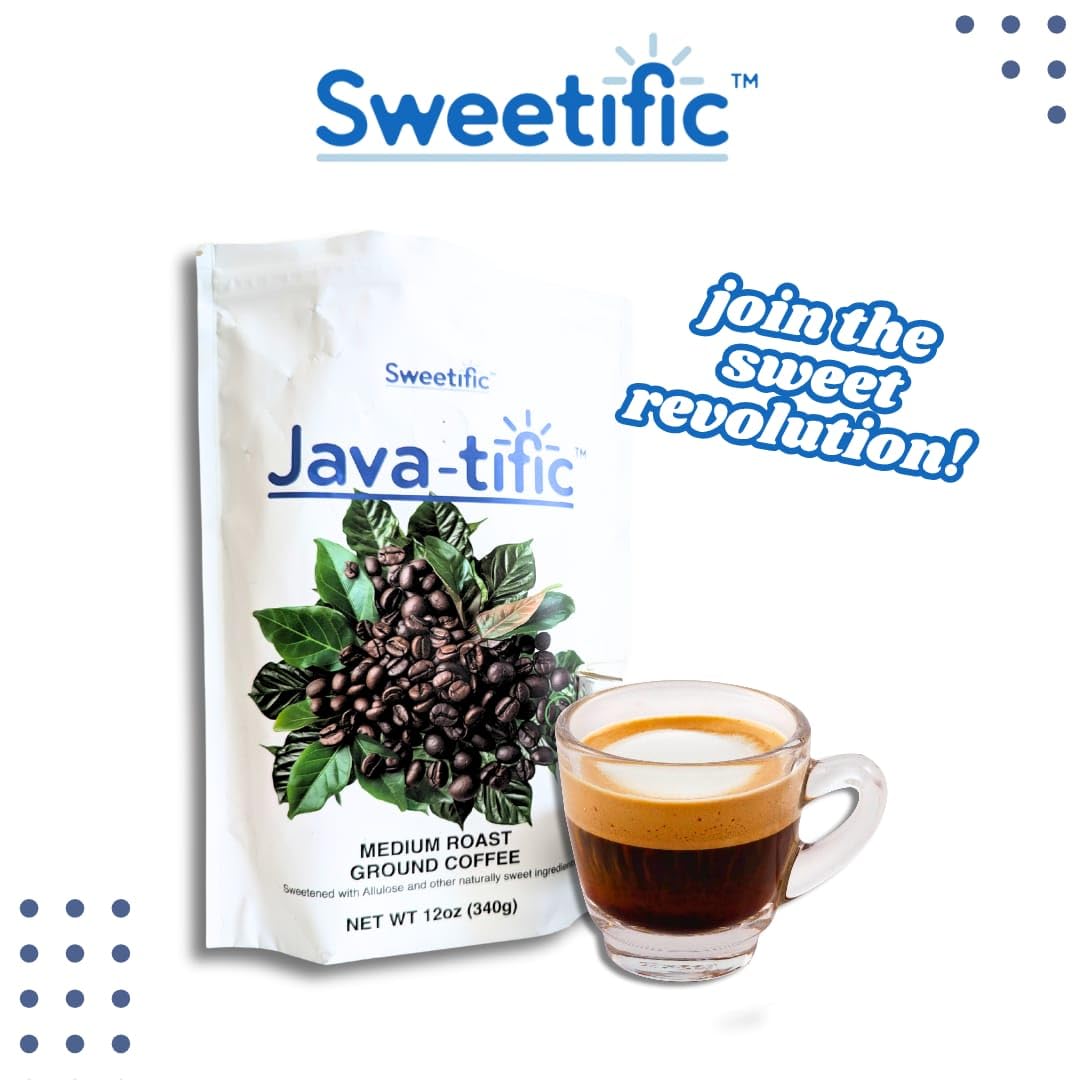 Allulose Coffee Super Smooth Medium Roast Ground Coffee Sweet but not sugary, Zero Calories