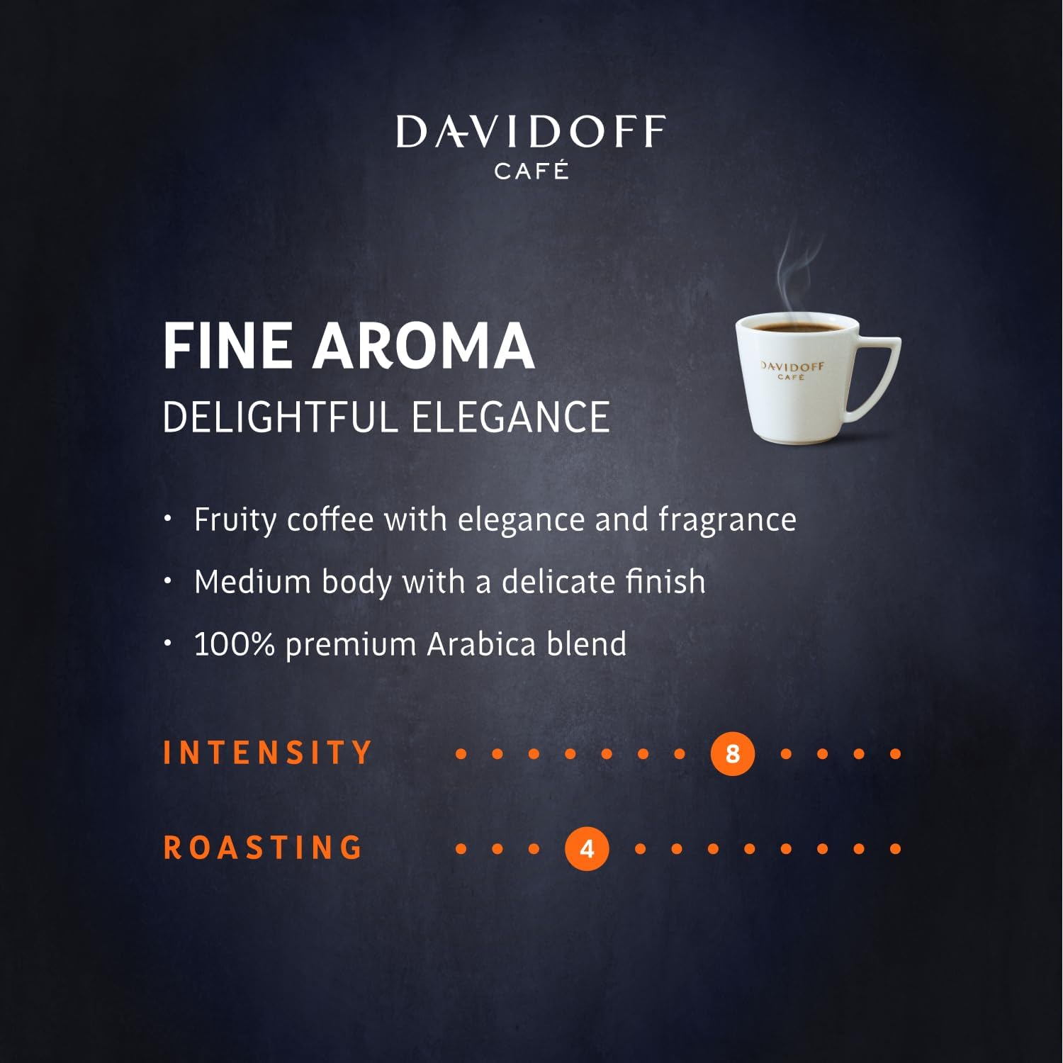 Davidoff Cafe Fine Aroma Ground Coffee, 8.8 Ounce Package