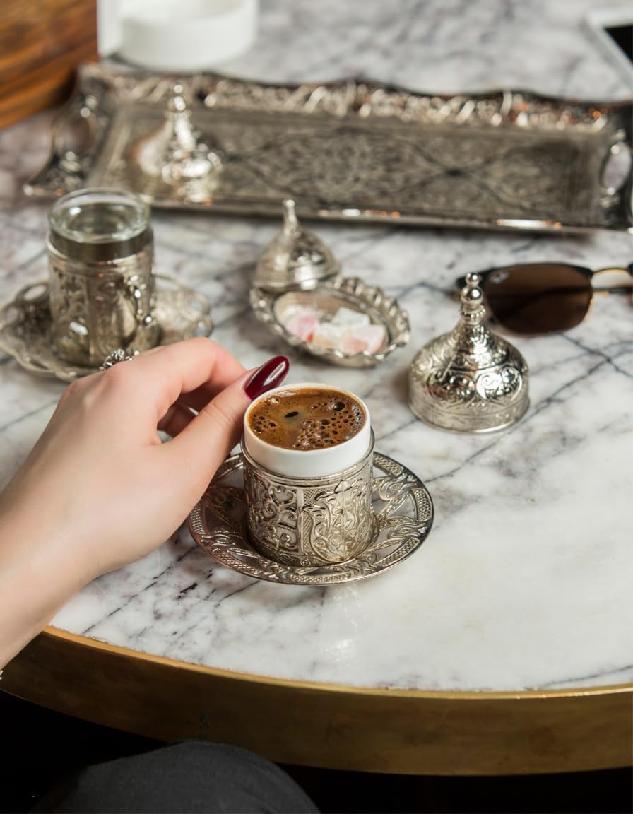 Turkish Coffee - Premium Arabica Beans - Rich, Velvety Flavor, Medium Roast, Ultra Fine Grind - (8 oz) - Traditional Turkish Taste - Turk Kahvesi