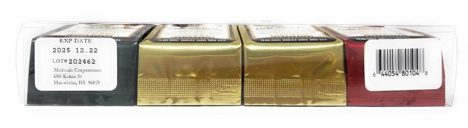 Gourmet Roast Kona Coffee Gift Pack, Ground, 3 Flavors, 4 Bags (1.75 Oz., 50g)