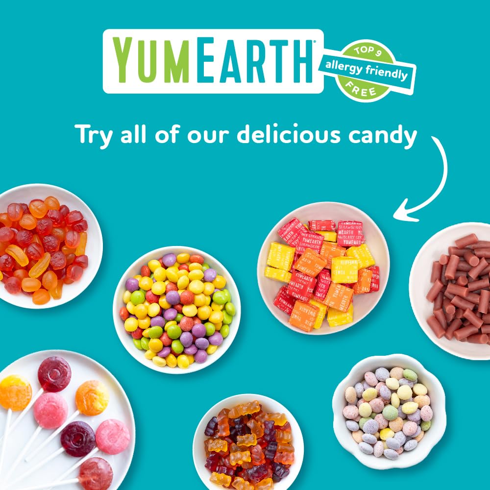 YumEarth Organic Sour Giggles Chewy Candy – Allergy Friendly, No Artificial Dyes, Non GMO, Gluten Free, Sour Fruit Flavored, Vegan Candy Snacks with No Artificial Flavors, 0.5 ounce (Box of 15)