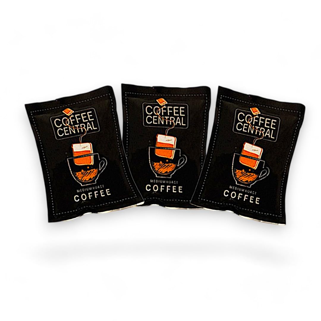 Premium Arabica Medium Roast Coffee Steep Pouches - Bulk 48 Individually Wrapped All Natural String Bags Quick Brew, Eco-friendly Single Serve, Hot Or Cold Brewing Perfect For Home Travel Camping Office On The Go (10- Grams)