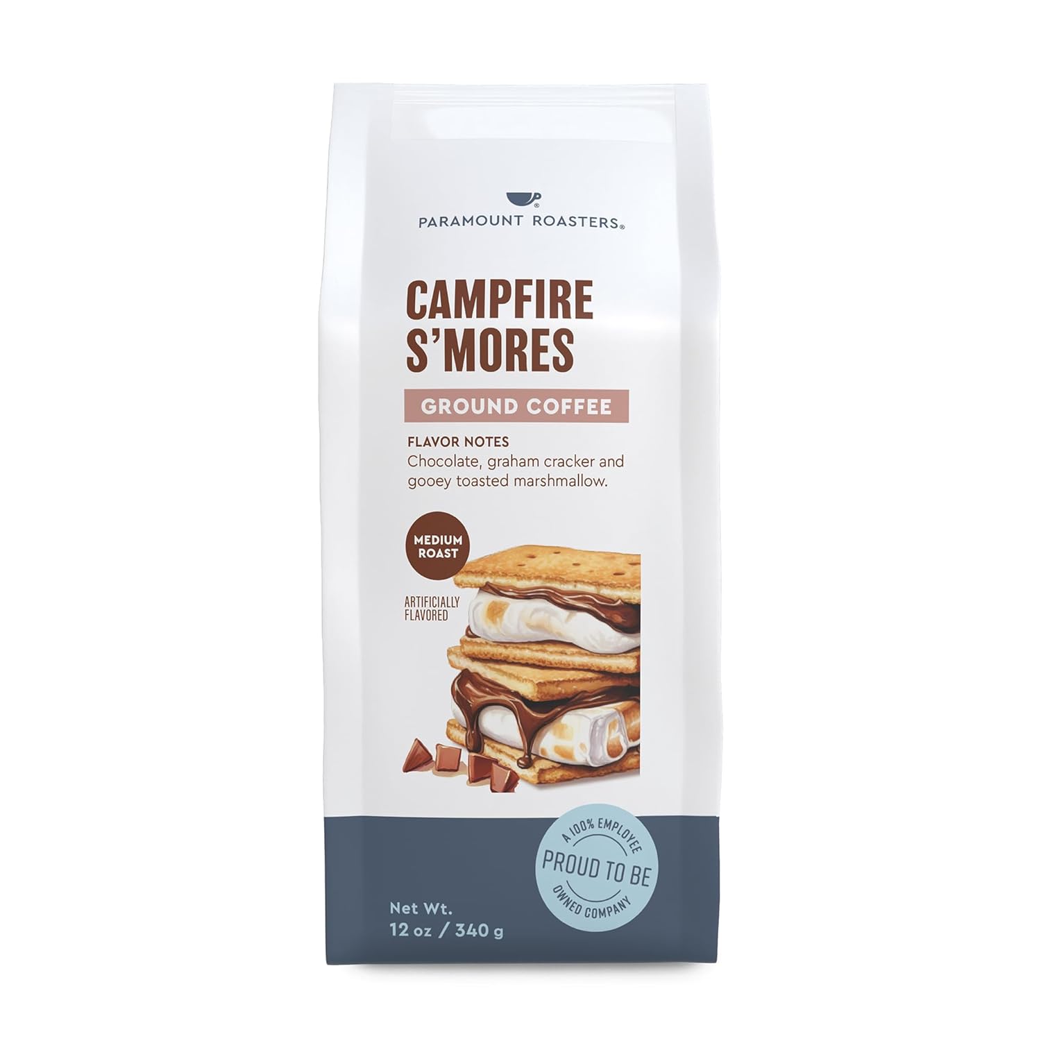 Paramount Roasters, S'Mores Flavored Ground Coffee, 1-12 ounce bag medium roast (Paramount Coffee Company)