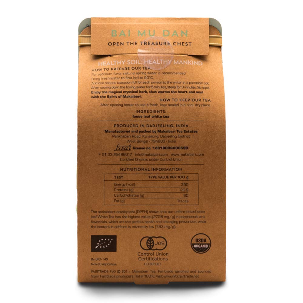 Makaibari Tea bundle with Darjeeling Peony White Tea Bags (25 Tea Bags) and Makaibari Darjeeling Second Flush Teabags (25 tea bags)