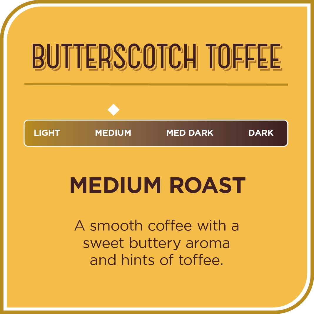 Don Francisco's Butterscotch Toffee Flavored Ground Coffee, 100% Arabica (12 Ounce Can) (Pack of 2)